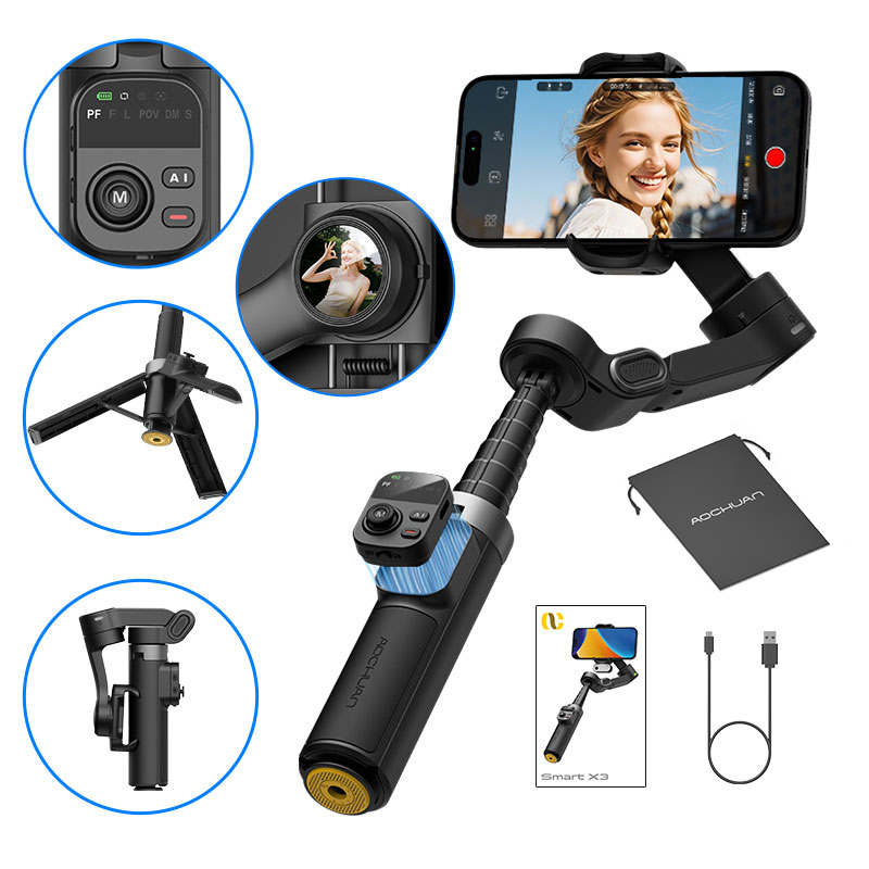 Selfie Stick Tripod - AOCHUAN Smart X3 360 ° Stabilizzatore