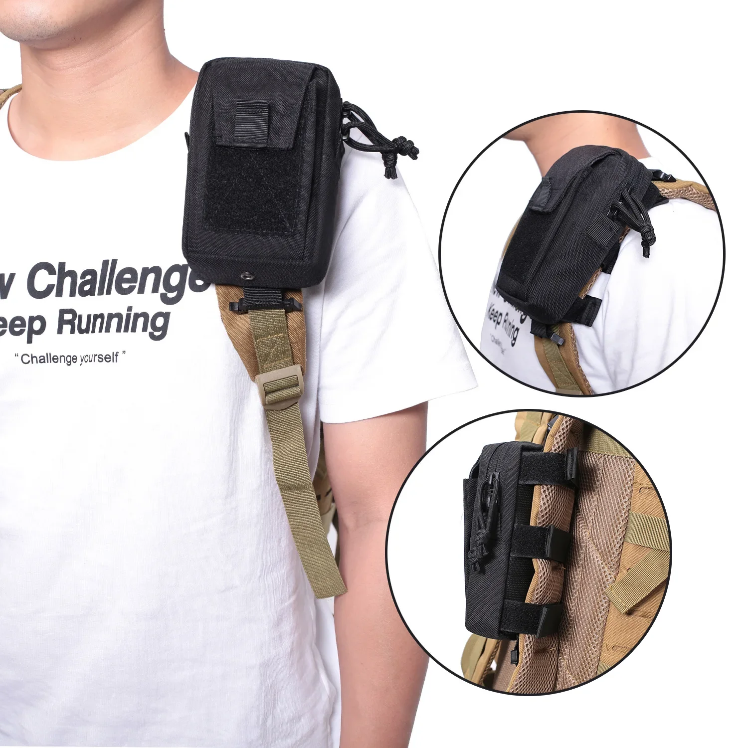 Phone Accessories For Running - Porta Telefono con Cinghia per Zaino