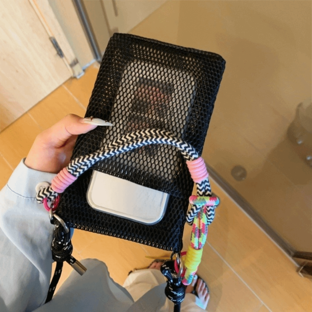 Phone Accessories Cute - Borsa a tracolla regolabile in rete