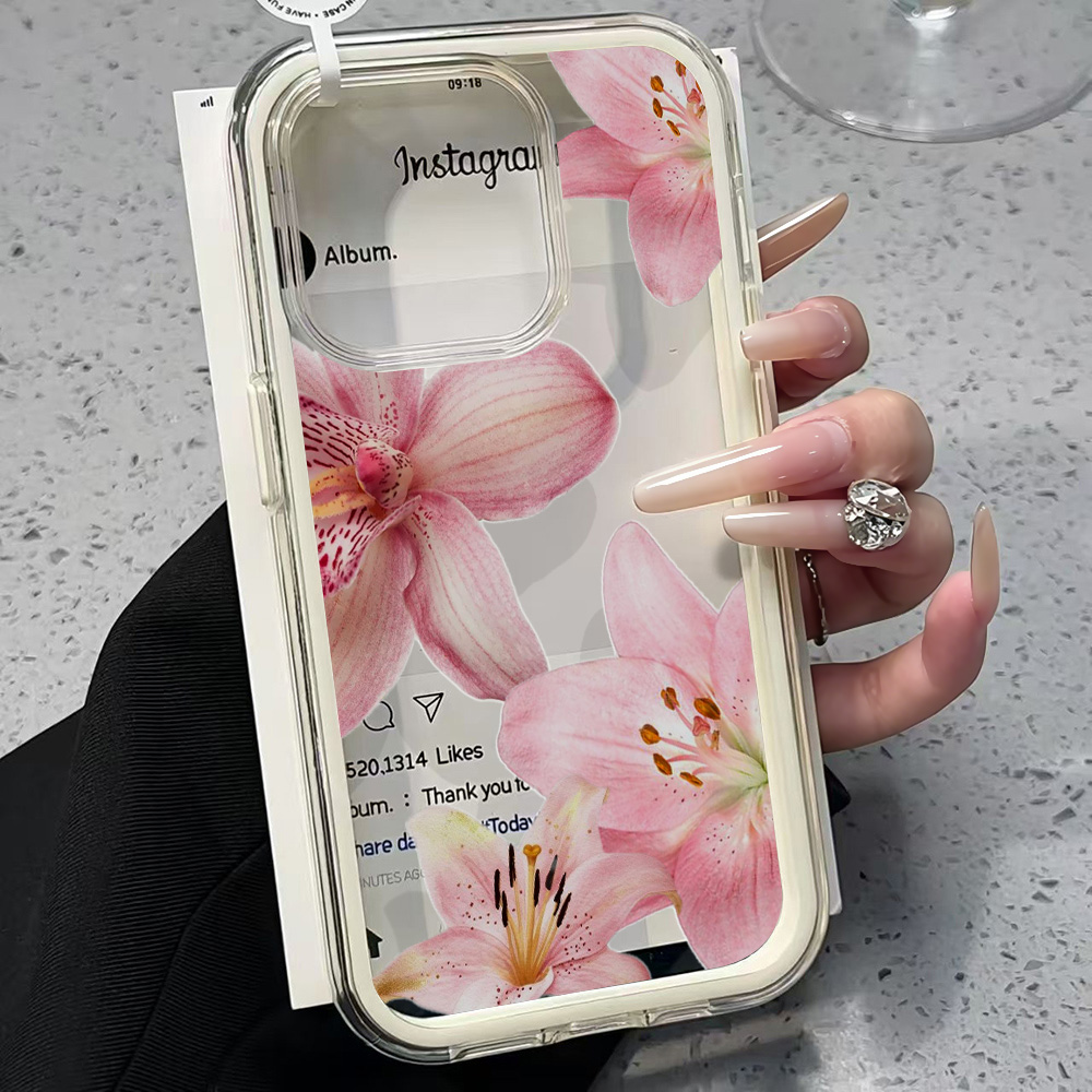Phone Accessories To Sell - Custodia Trasparente con Fiore di Giglio