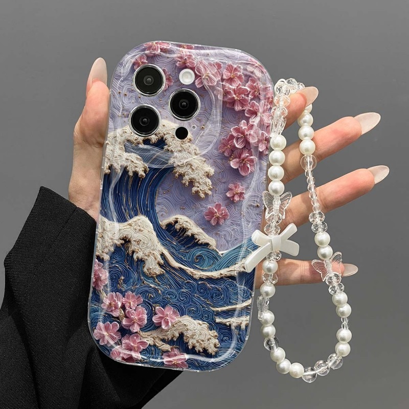 Phone Accessories For Girls - Cover Morbida Trasparente con Bordo Ondulato