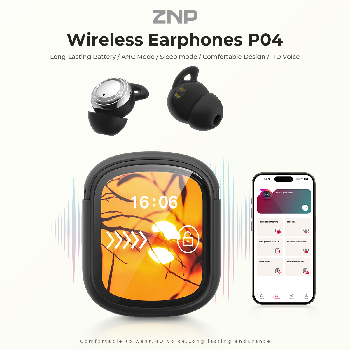 Auricolari ZNP P04 per il Sonn - Wireless Earbuds Case recensione e prezzo