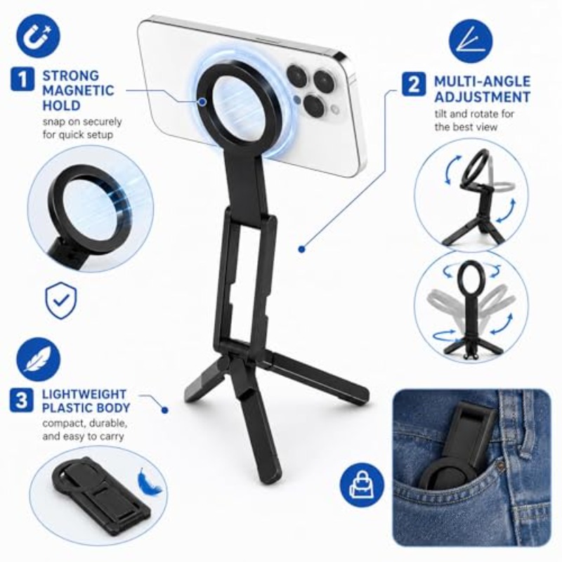 Treppiede Magnetico Pieghevole - Selfie Stick Tripod recensione e prezzo